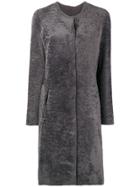 Giorgio Brato Fur Single Breasted Coat - Grey