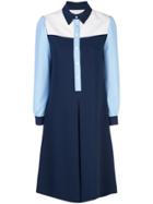 A.p.c. Colour-block Shirt Dress - Blue