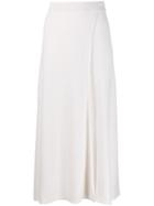 Malo Knitted A-line Skirt - White
