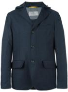 Canali Hooded Jacket, Men's, Size: 52, Blue, Wool/cupro