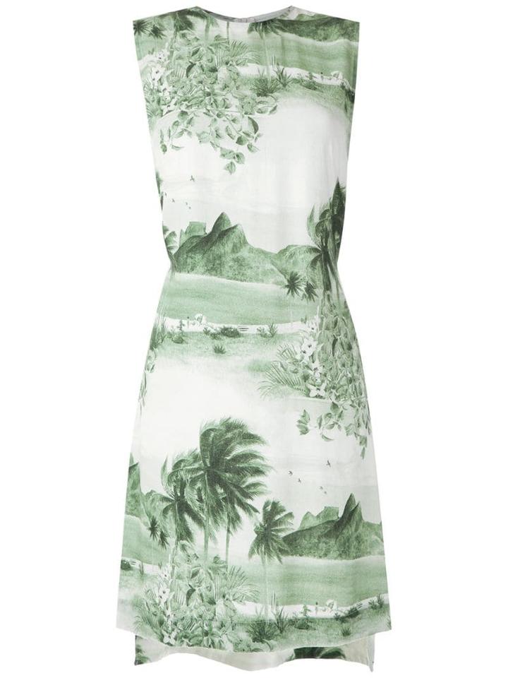 Osklen Sleeveless Sixties Printed Dress - Green