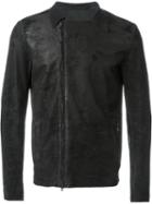 Salvatore Santoro Off Centre Zip Jacket, Men's, Size: 52, Black, Leather