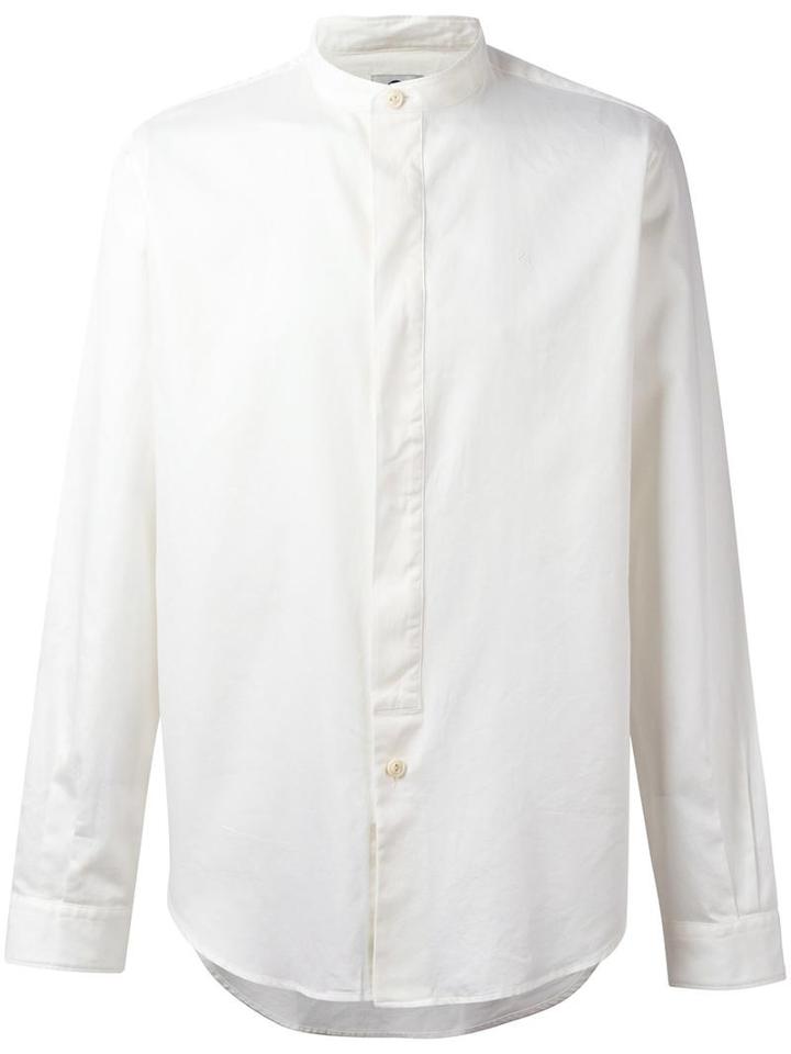 Ps By Paul Smith Band Collar Shirt, Men's, Size: Xxl, Nude/neutrals, Cotton