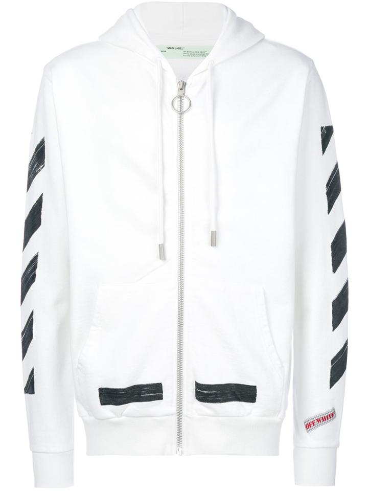 Off-white Hooded Zip-through Sweatshirt