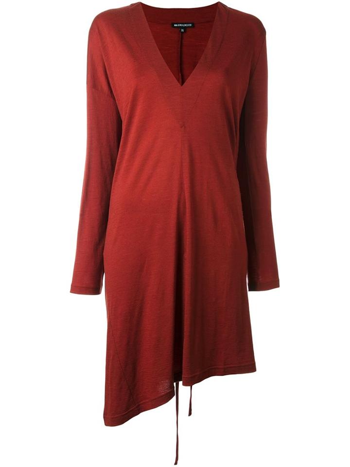 Ann Demeulemeester Longsleeved V-neck Dress