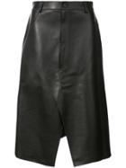 Dion Lee Shadow Stitch Leather Skirt - Black