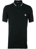 Dolce & Gabbana Embroidered Crown Polo Shirt, Men's, Size: 54, Black, Cotton