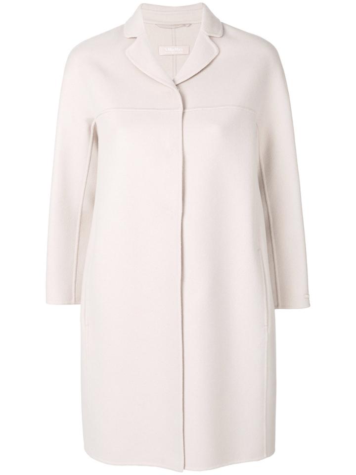 's Max Mara Single-breasted Coat - Nude & Neutrals