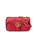 Gucci - Gg Marmont Matelassé Shoulder Bag - Women - Leather/metal/microfibre - One Size, Red, Leather/metal/microfibre