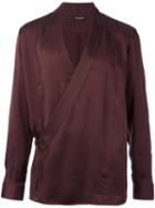 Balmain Wrap Shirt, Men's, Size: 39, Pink/purple, Silk