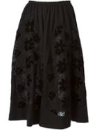 Comme Des Garcons Embroidered Flared Skirt