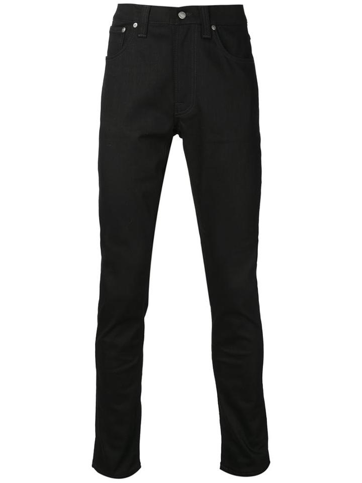 Nudie Jeans Co Lean Dean Dry Cold Tapered Jeans, Men's, Size: 32/32, Black, Organic Cotton/spandex/elastane
