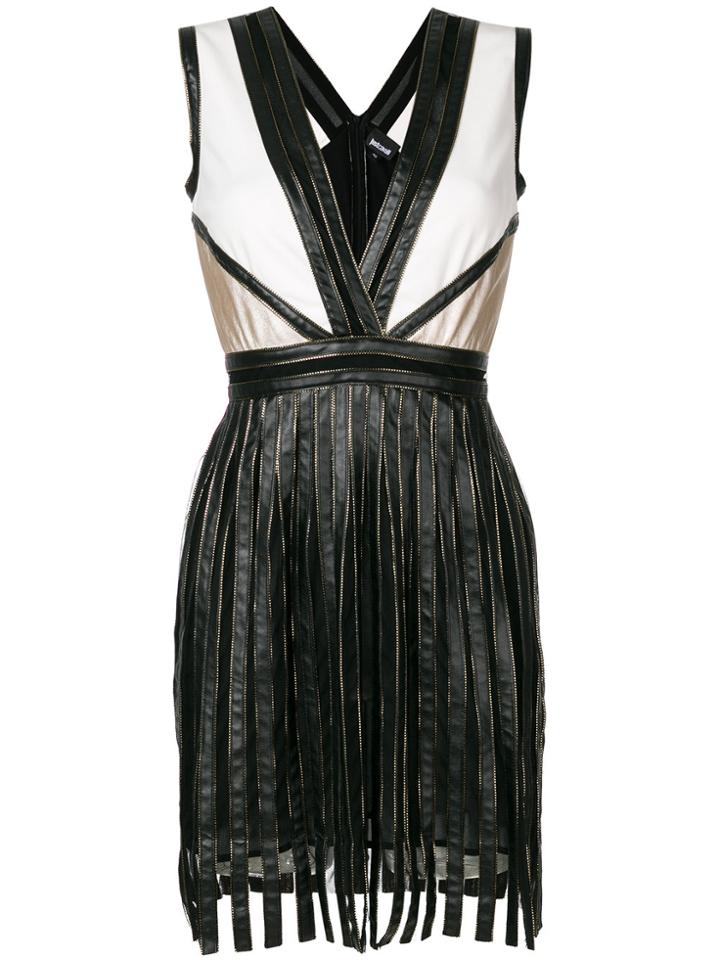 Just Cavalli Fitted V-neck Dress - Black