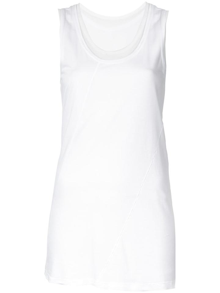 Demoo Parkchoonmoo Layered Tank Top, Women's, Size: 36, White, Polyester/rayon