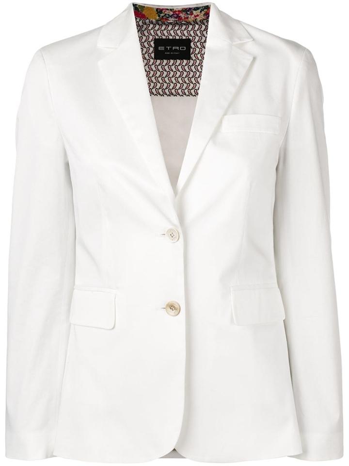 Etro Poplin Blazer - White