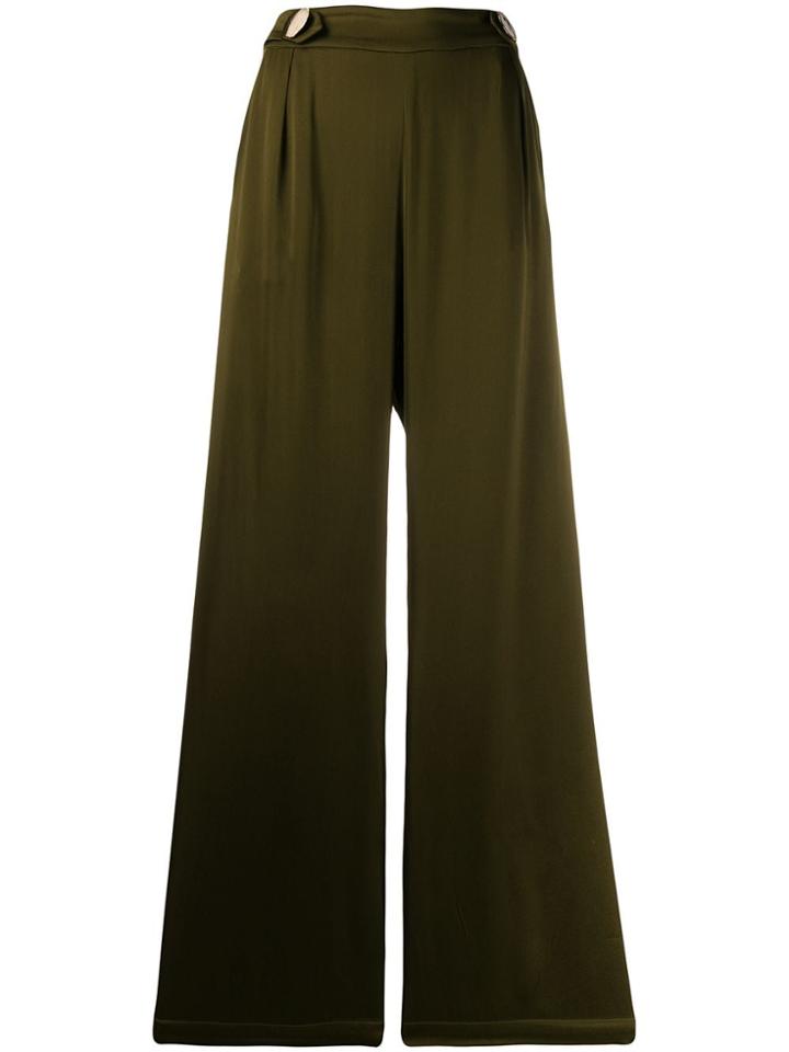 Mother Of Pearl Bridget Flared Trousers - Green