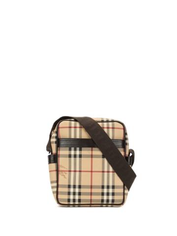 Burberry Pre-owned Checked Shoulder Bag - Brown