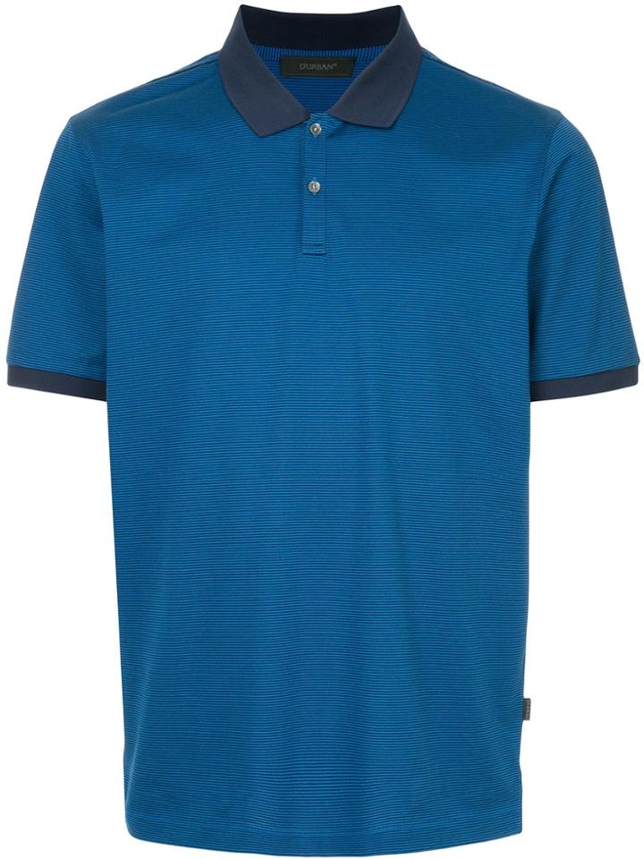 D'urban Contrast Collar Polo Shirt - Blue