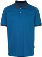 D'urban Contrast Collar Polo Shirt - Blue