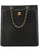 Chanel Pre-owned 1998 Diamond Cc Tote - Black
