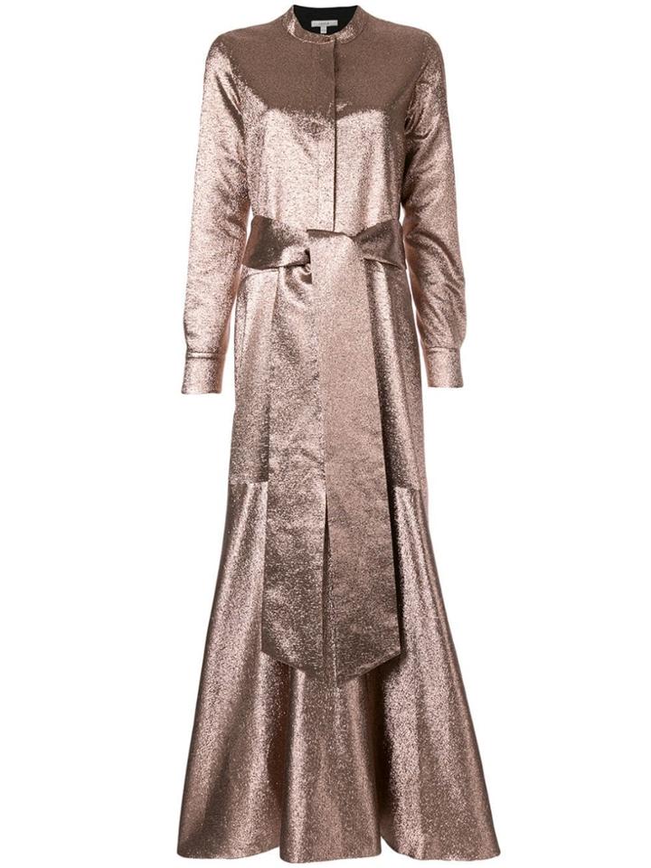 Layeur Wrap-around Dress With Layers - Brown