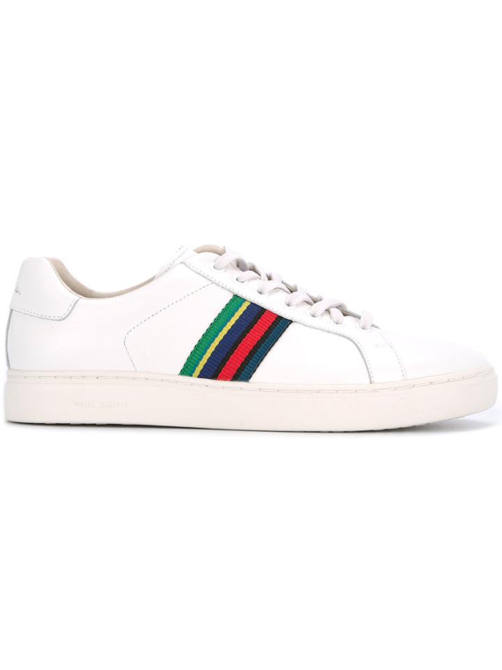 Ps By Paul Smith Striped Low-top Sneakers - White