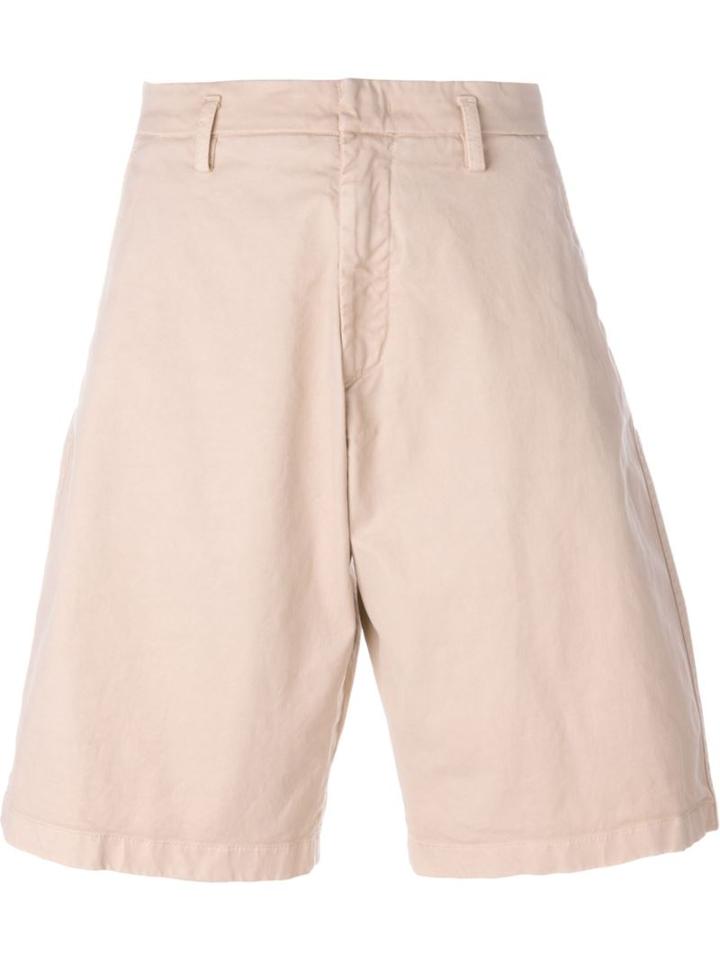 No21 Knee Denim Shorts, Women's, Size: 38, Nude/neutrals, Cotton/spandex/elastane
