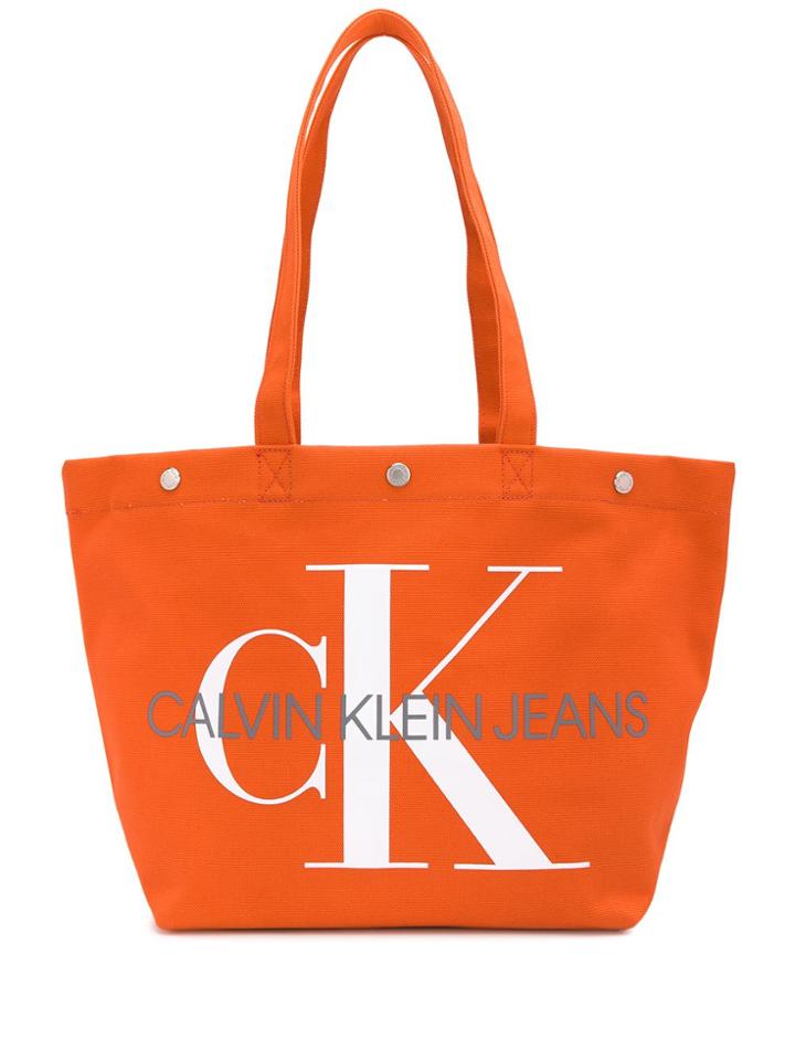 Calvin Klein Jeans Utility Tote Bag - Orange