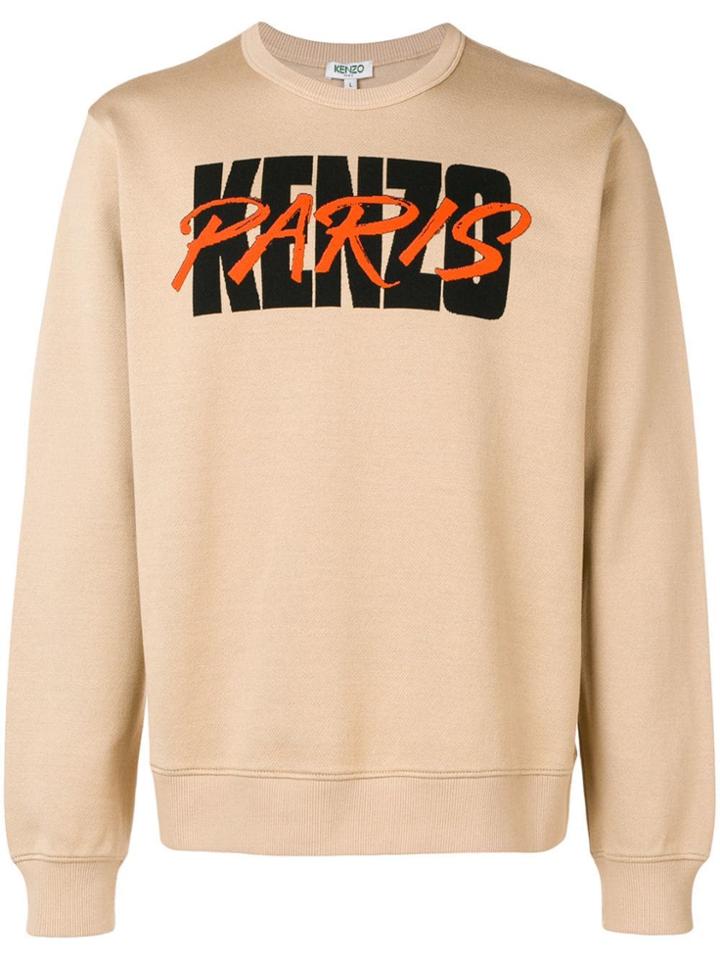 Kenzo Logo Printed Sweatshirt - Brown