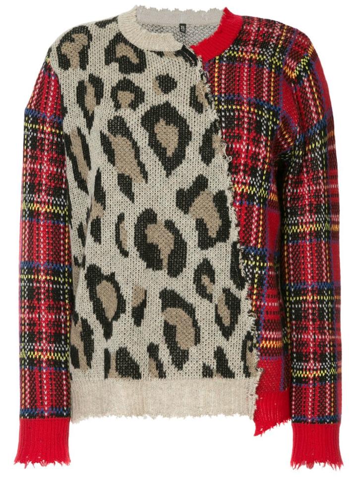 R13 Leopard Tartan Jumper - Multicolour