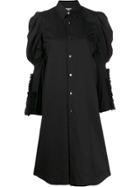 Comme Des Garçons Puffed-shoulder Shirt Dress - Black