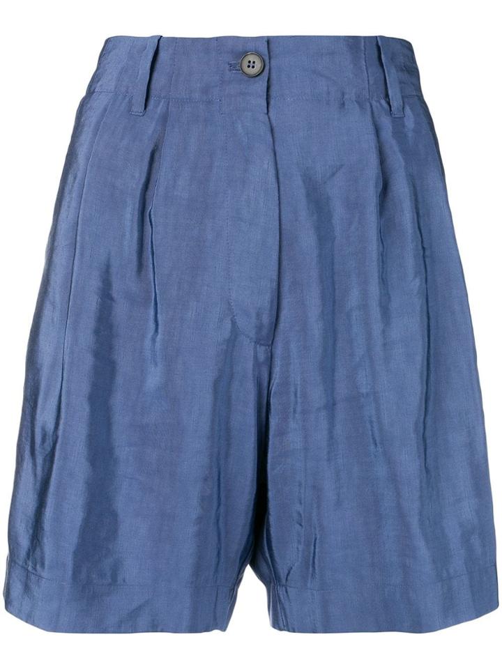 Forte Forte Pleated Shorts - Blue