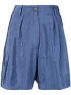Forte Forte Pleated Shorts - Blue