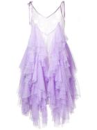 Romance Was Born Fantasy Ruffle Dress - Pink & Purple
