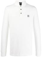 Boss Hugo Boss Embroidered Logo Longsleeved Polo Shirt - White