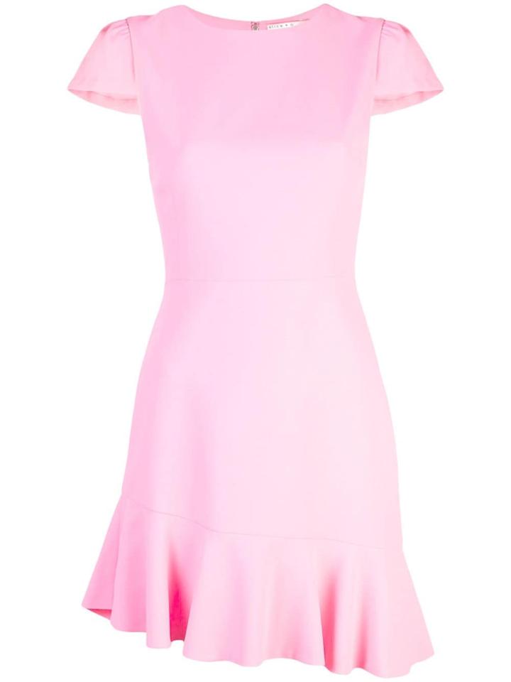 Alice+olivia Asymmetric Short Dress - Pink