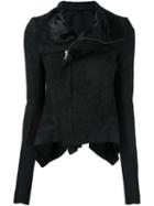 Rick Owens 'naska' Biker Jacket, Women's, Size: 44, Black, Cotton/leather/cupro/wool
