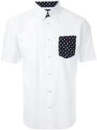 Loveless Polka-dot Pocket Shirt, Men's, Size: 3, White, Cotton