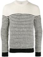 Saint Laurent Striped Sweater - White