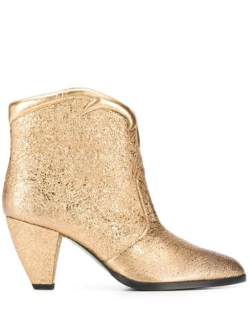 Paola D'arcano Slip-on Ankle Boots - Gold