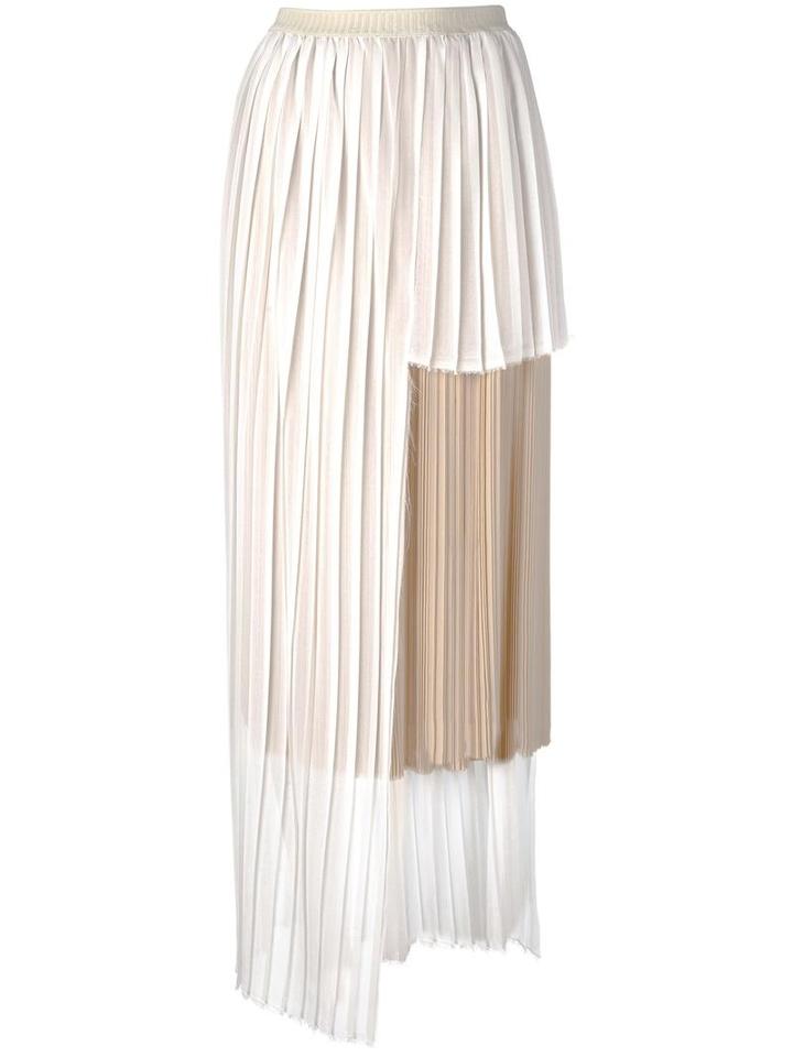 Erika Cavallini 'zoe' Pleated Skirt, Women's, Size: 40, Nude/neutrals, Polyester