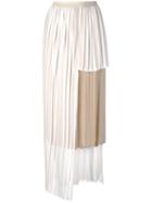 Erika Cavallini 'zoe' Pleated Skirt, Women's, Size: 40, Nude/neutrals, Polyester