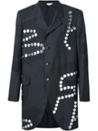 Comme Des Garçons Homme Plus 'graffiti' Embellished Coat
