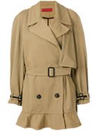 Di Liborio Peplum Hem Trench Coat - Brown