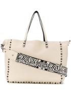 Valentino Valentino Garavani Rockstud Rolling Tote - White