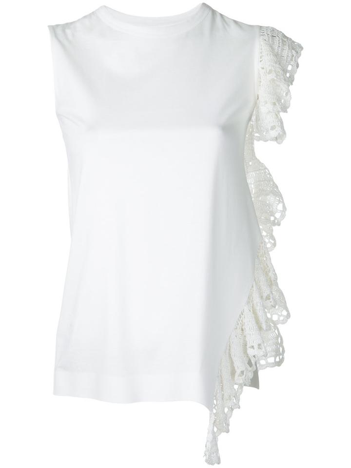 Irene - Crochet Frill Tank - Women - Cotton - 36, White, Cotton