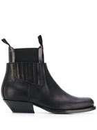 Mm6 Maison Margiela Panelled Ankle Boots - Black