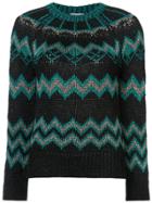 Nude Metallic Zig Zag Jumper - Black