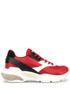 Valentino Valentino Garavani Mesh Panelled Sneakers - Red