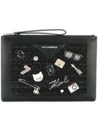 Karl Lagerfeld Klassik Pins Clutch - Black